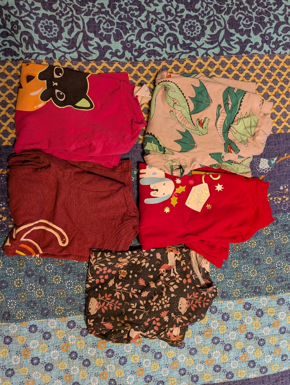 Kids 5 Long sleeve Tshirts 6/7